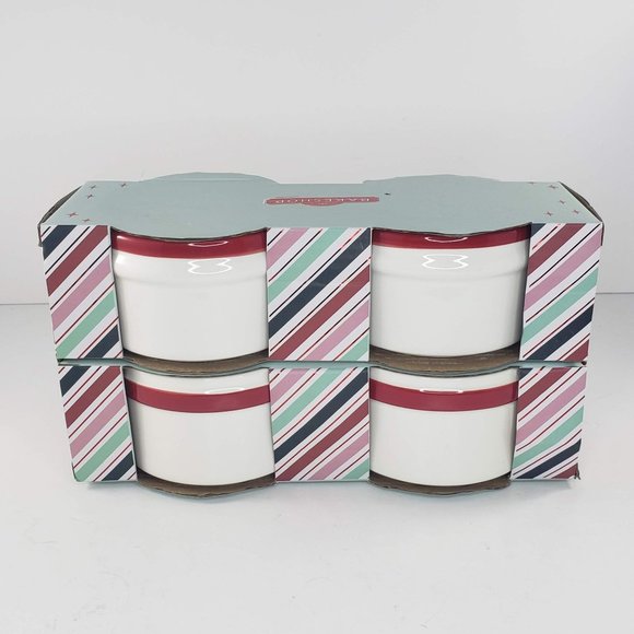 Bakeshop By Master Class Snowman Ramekins Set of 4 NIP Christmas Holiday - Picture 4 of 6